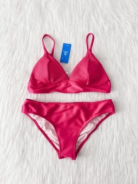 NWT CupShe Pink Bikini Set Size Medium